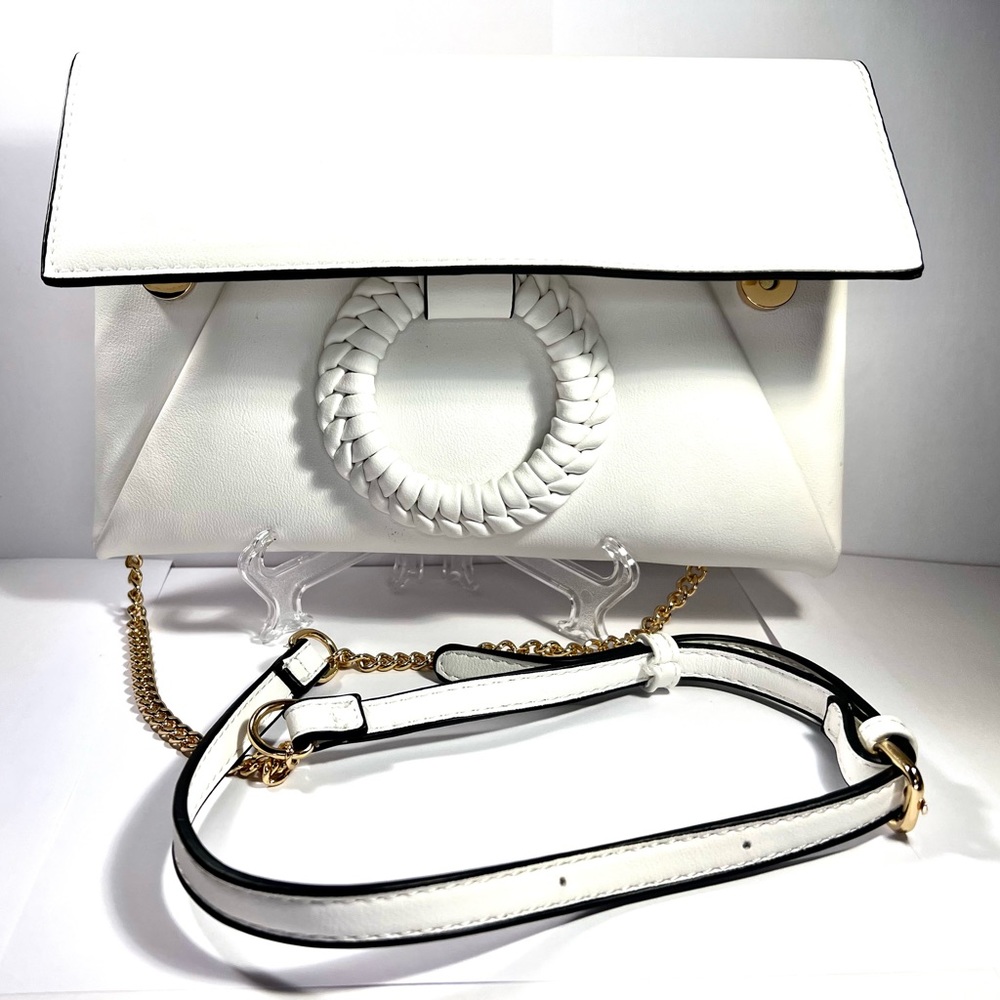 Urban Expression White "Leather" Clutch/Crossbody
